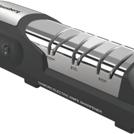 Klausberg Elektrisch Messenslijper - Diamant Slijpsteen - 3-Staps Slijpsysteem - Voor Keuken- en Sportmessen - KB-7945