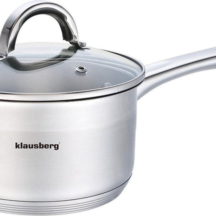Klausberg 7132 - Steelpan met deksel - sauspan - 14 cm - 1 liter