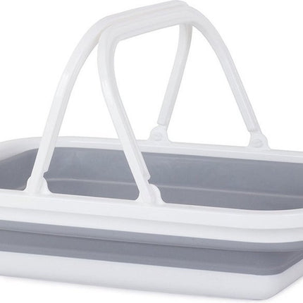 Opvouwbare wasmand - Siliconen boodschappenmand met handvat - 38 x 29 x 14 cm