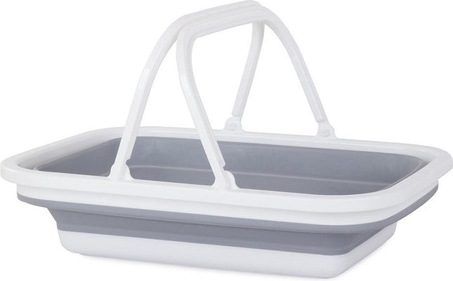 Opvouwbare wasmand - Siliconen boodschappenmand met handvat - 38 x 29 x 14 cm