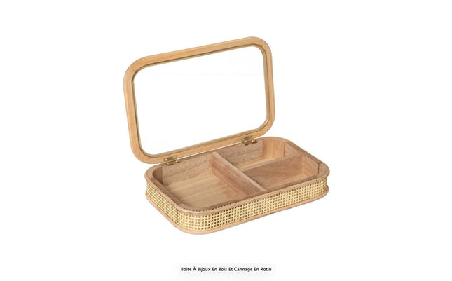 Juwelen box rotan 28cm - Sieraden opberger