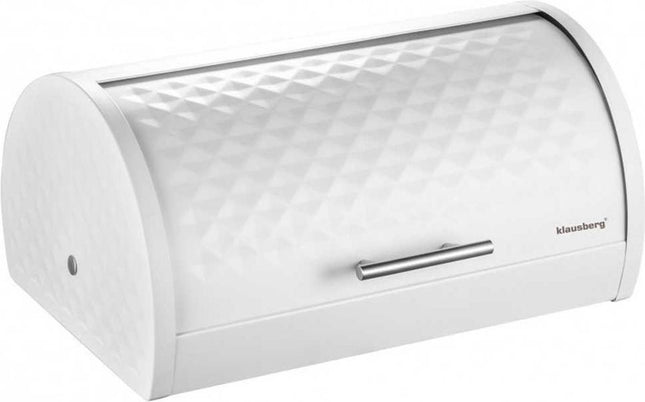 Klausberg 7541 - Stalen broodtrommel - wit - diamond