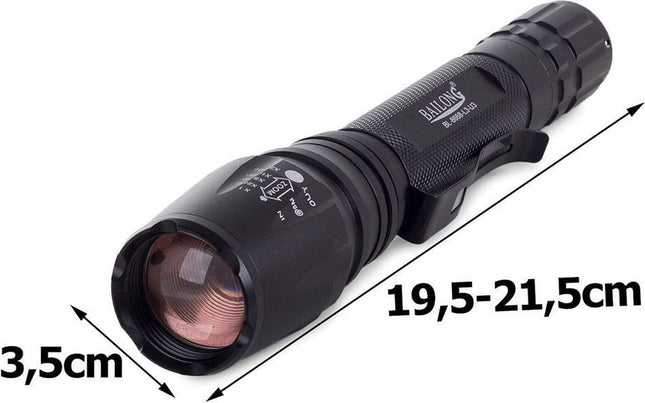 LED zaklamp Zoomfunctie + tactische en Signalisatiekegel XM-L3-U3