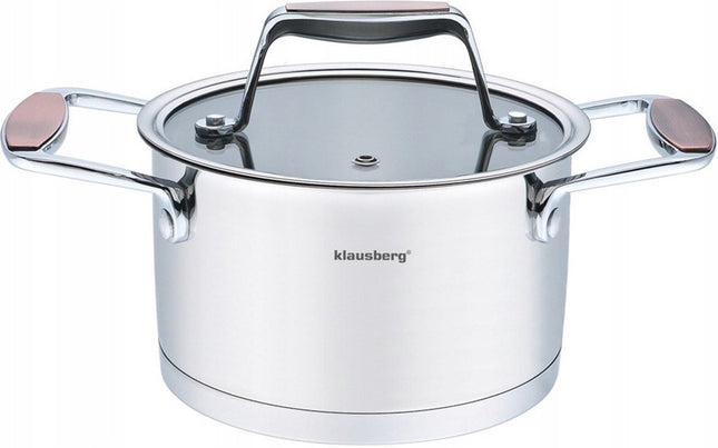 Klausberg 7225 - Stalen pan 18/10 - 16 cm - 1.8 liter