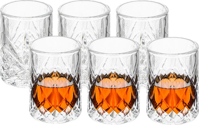 Secret de Gourmet Shotglazen Marbella - set 12x - 60 ml - glas - borrelglazen - luxe glaasjes - shotjes drinken