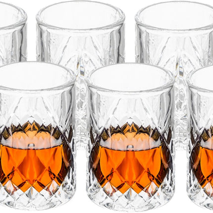 Secret de Gourmet Shotglazen Marbella - set 6x - 60 ml - glas - borrelglazen - luxe glaasjes - shotjes drinken