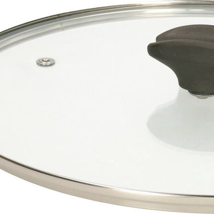 5Five universele pannendeksel voor pannen van 20 cm - glas - stoomgaatje - D21 x H6 cm