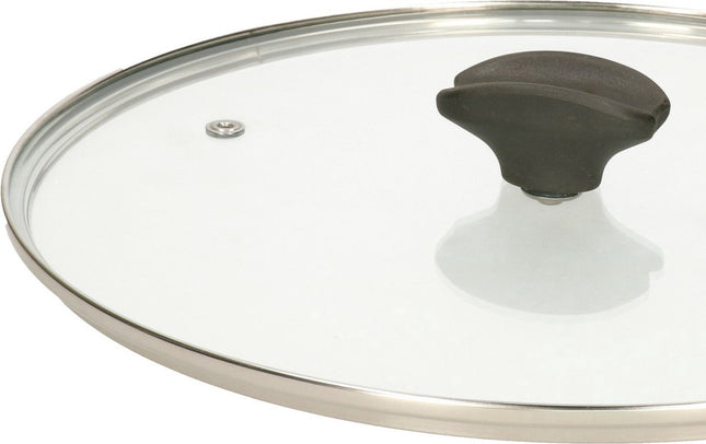 5Five universele pannendeksel voor pannen van 20 cm - glas - stoomgaatje - D21 x H6 cm