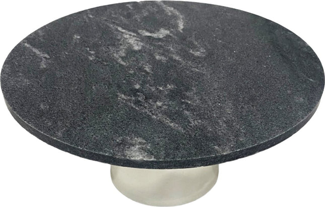Ronde Cake Stand plateau Marble Cake Display Ø 30 cm-zwart