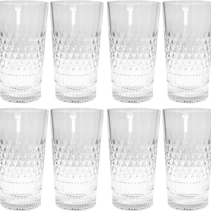 Diamond Longdrinkglazen - 37,5 cl - set van 12 stuks