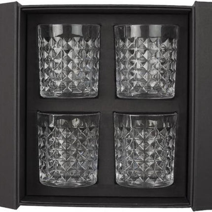 Whiskeyglazen Diamonds set 4 stuks - in geschenkdoos