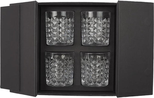 Whiskeyglazen Diamonds set 4 stuks - in geschenkdoos