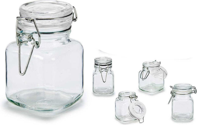 Glazen pot Transparant (5 pcs) (90 ml) (5 Onderdelen)