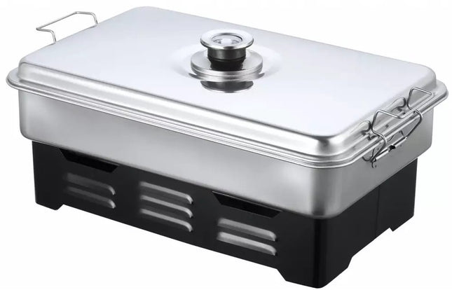 Kinghoff Balkon Roker met Thermometer - RVS, Compact en Draagbaar - Ideaal voor Vis, Kip en Vlees - Barbecue Roker - BBQ Smoker