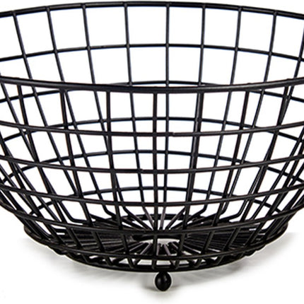 Kinvara Fruitschaal - Fruitmand - Zwart - Staal - Ø 28 cm H 11 cm