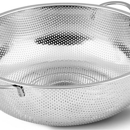 B-Home Keuken vergiet/zeef - rvs metaal - zilver - Dia 25,5 cm - Pasta/aardappels/groente afgieten - Zeven/vergieten