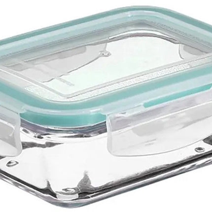 Set van 5 - Vershoudbakjes met deksel - glas - luchtdicht - met clips - 14 x 10 x 5 cm - 730 ml