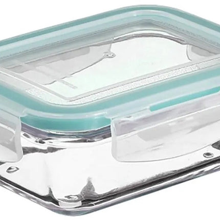 5Five Vershoudbakje met deksel - 2x - glas - luchtdicht - met clips - 17 x 11 x 6 - 540 ml