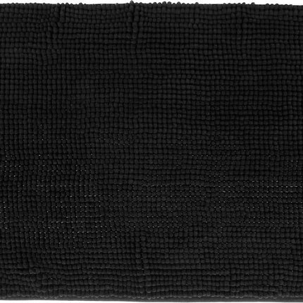 Atmosphera Badkamer kleedje/badmat voor de vloer - 50 x 80 cm - zwart