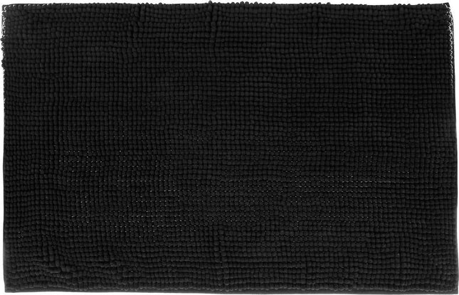 Atmosphera Badkamer kleedje/badmat voor de vloer - 50 x 80 cm - zwart
