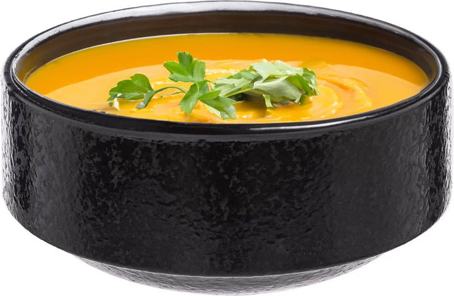 Secret de Gourmet Soepkommen/serveer schaaltjes - Loft - keramiek - D15 x H7 cm - antraciet - Stapelbaar