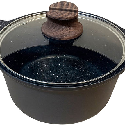Hakal Gietaluminium Kookpan met Glazen Deksel – 28 cm