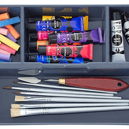 5Five Opslag sorteerbox - 5 vakjes indeling - 30 x 21 x 11 cm - kunststof - opbergdoos - 5000 ml