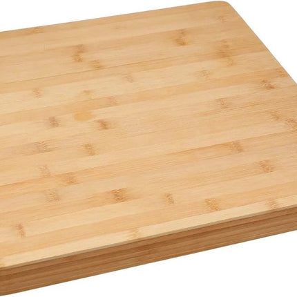 Snijplank / broodplank - vierkant - 37 x 3,5 cm - bamboe hout
