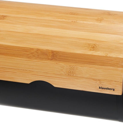 Klausberg 7711 - Broodtrommel - hout - Zwart - 32 x 24 x 20.5 cm