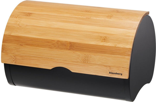 Klausberg 7711 - Broodtrommel - hout - Zwart - 32 x 24 x 20.5 cm
