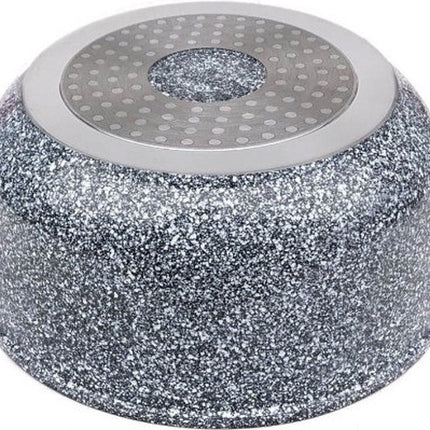 Klausberg 7525 - Kookpan met deksel - marmer grijs - 24 cm - 6.2 liter