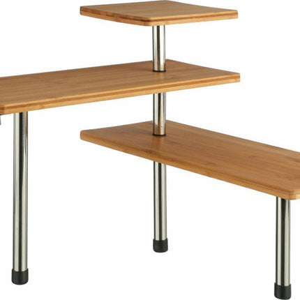 Five Keuken aanrecht hoek etagere - 3 niveaus - bamboe hout - opzet rekje/organizer