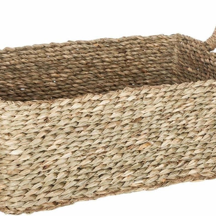 Set van drie rechthoekige decoratieve manden met handvatten, 3 maten
