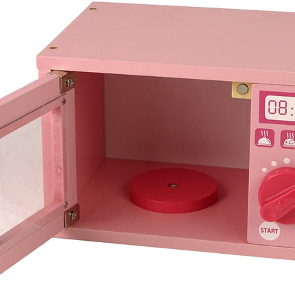 Houten Magnetron Speelgoed - Keuken Accessoires Set met Eten - Educatief Kookspeelgoed - Duurzaam Houten Speelgoed - Keukenset - Kippenbout