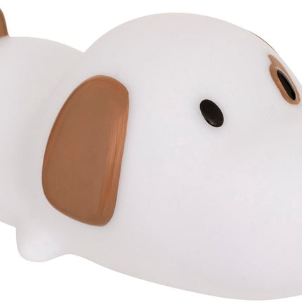 Atmosphera Kids Nachtlamp Hondje Scott - 16x9x7cm - Werkt op batterijen - Wit