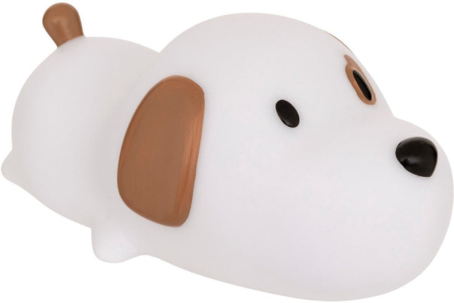 Atmosphera Kids Nachtlamp Hondje Scott - 16x9x7cm - Werkt op batterijen - Wit