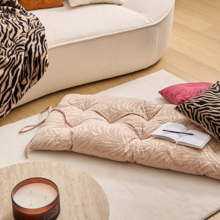 Atmosphera Tigris Fluwelen Vloermatras - 60x120xH8cm - Beige