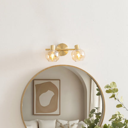 Atmosphera Pilia Plafondlamp - 28x11x19cm - Goud/Amber