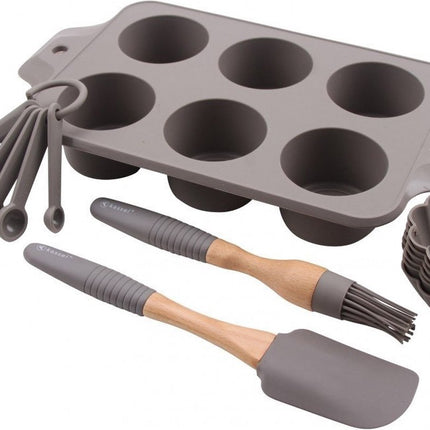 Kassel 12 delige siliconen bak set voor muffins of cupcakes - Bakvorm - Cakevorm - Muffinvorm