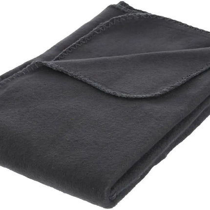 Atmoshera - Plaid - Fleece - Donkergrijs - 125 x 150 cm