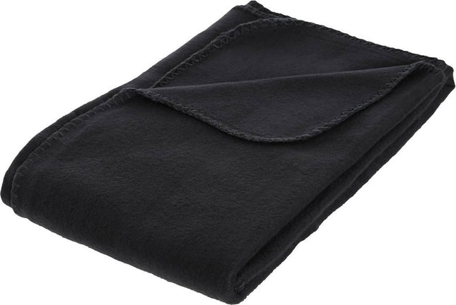 Atmosphera - Plaid - Fleece - Zwart - 125 x 150 cm