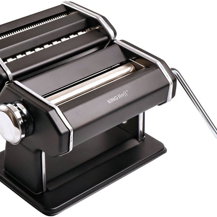 Kinghoff KH-1927 Pastamachine – Professionele Pasta Maker voor Lasagne, Tagliatelle (6mm) en Linguine (2mm) – Inklapbaar, Eenvoudig Schoon Te Maken