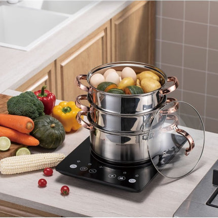 Klausberg 7729 - stoompan - 4 delig - 20 cm - rvs - alle warmtebronnen