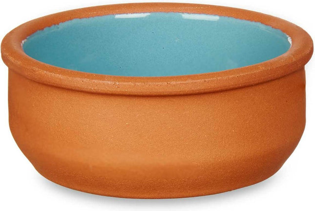 La Dehesa - Set 6x tapas/creme brulee schaaltjes terracotta/blauw 8 cm