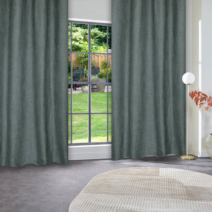 Atmosphera Clem Gordijn 140x260cm - Gordijnen kant en klaar met haakjes ringen - Lindegroen