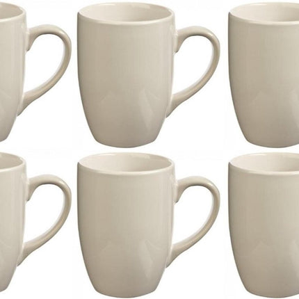 Grote Secret de Gourmet koffie mokken, wit, 360 ml, 6 stuks
