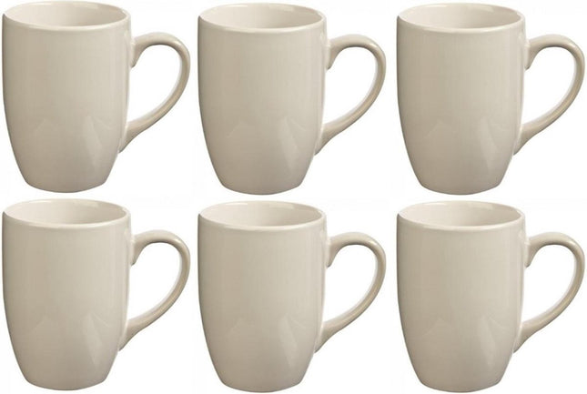 Grote Secret de Gourmet koffie mokken, wit, 360 ml, 6 stuks