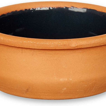 La Dehesa - Set 6x tapas/creme brulee schaaltjes terracotta/zwart 8 cm