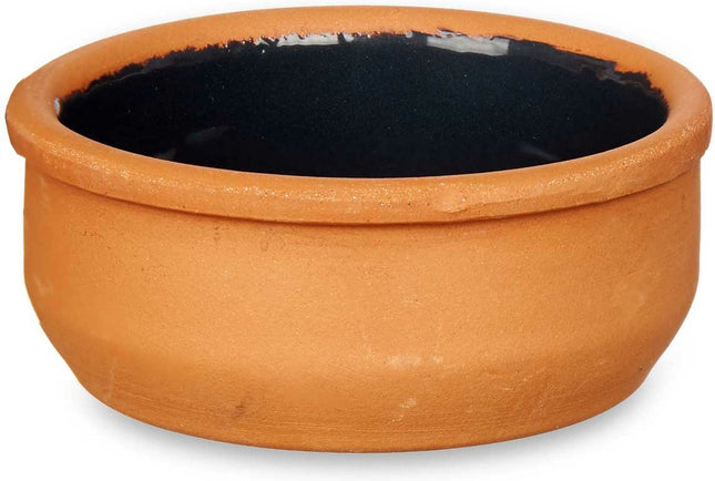 La Dehesa - Set 6x tapas/creme brulee schaaltjes terracotta/zwart 8 cm