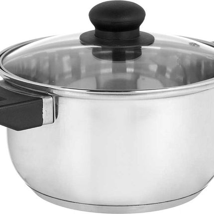 Inductiekookpan 20 cm glazen deksel